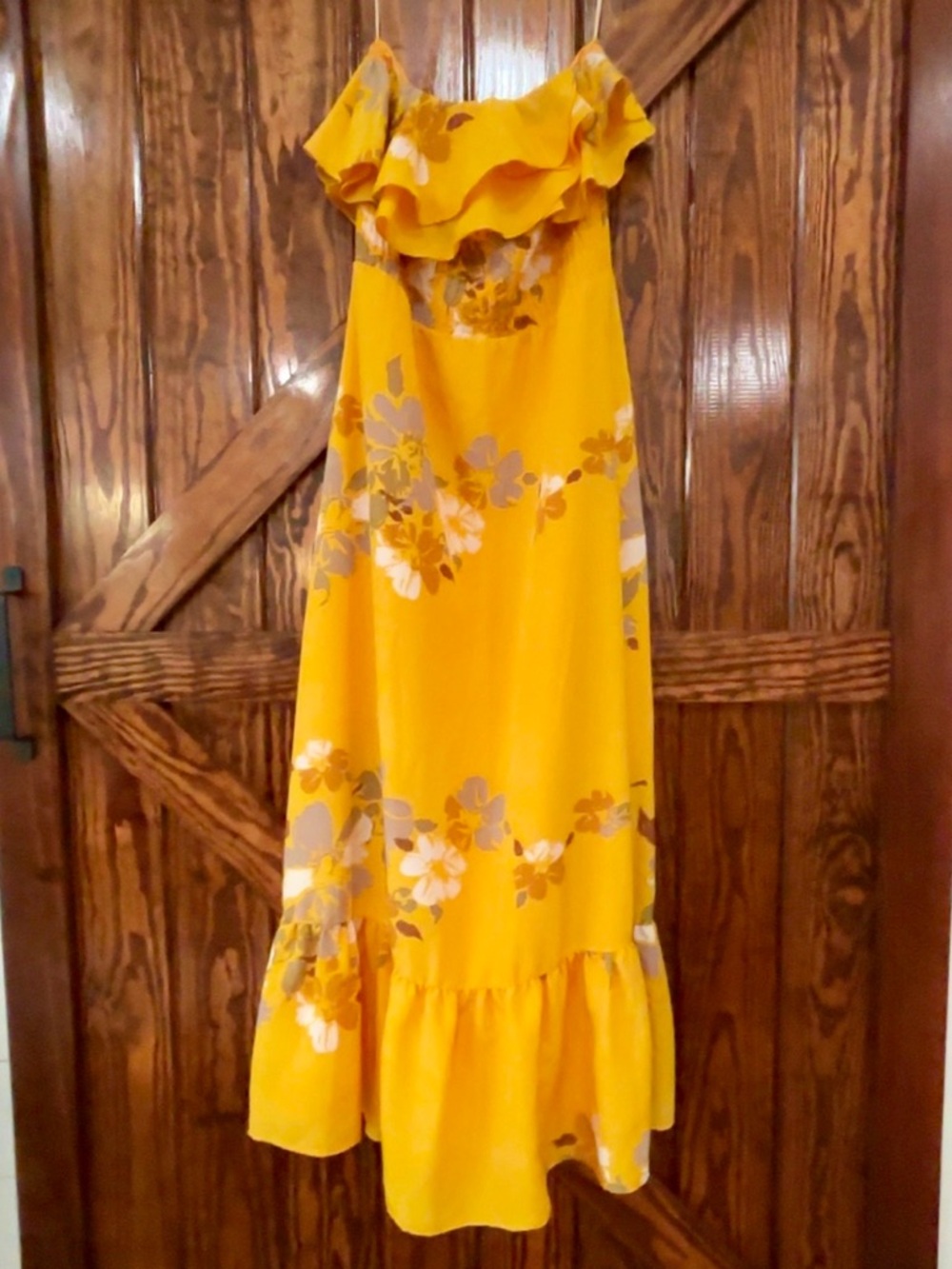 Miss Me Couture Floral Ruffle Maxi Dress